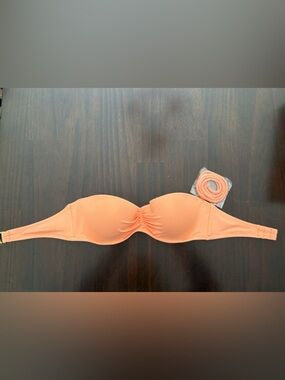 Strapless Bandeau Bikini Top - Peach